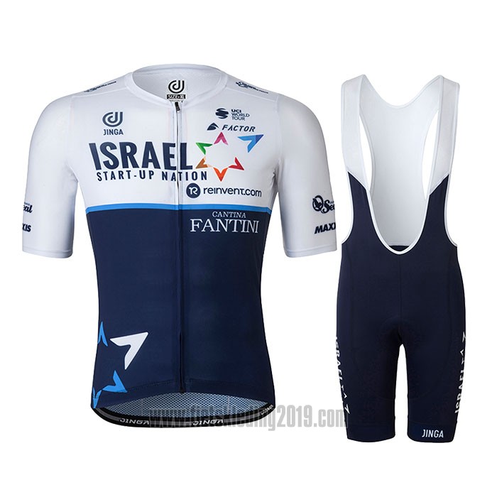 2021 Fietskleding Israel Cycling Academy Blauw Wit Korte Mouwen en Koersbroek